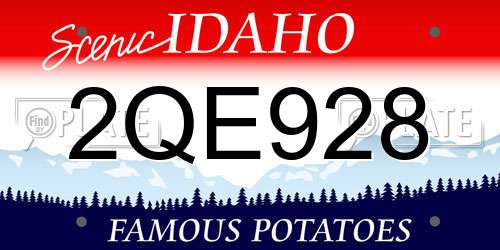 2QE928 Idaho License Plate
