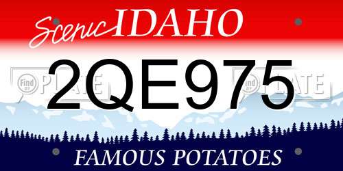 2QE975 Idaho License Plate