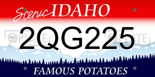 2QG225 Idaho License Plate