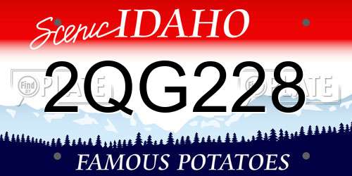 2QG228 Idaho License Plate