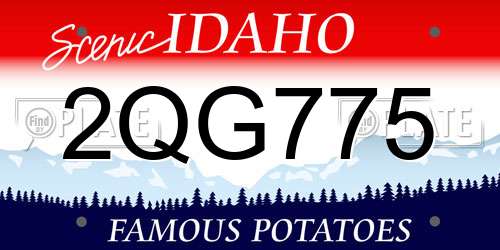 2QG775 Idaho License Plate