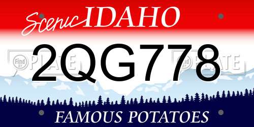 2QG778 Idaho License Plate