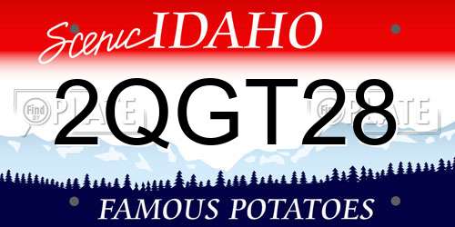 2QGT28 Idaho License Plate