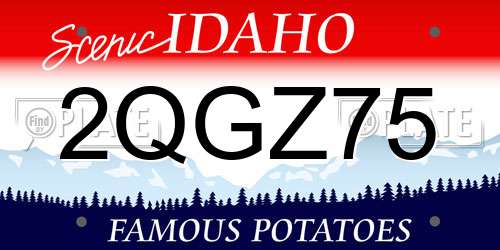 2QGZ75 Idaho License Plate