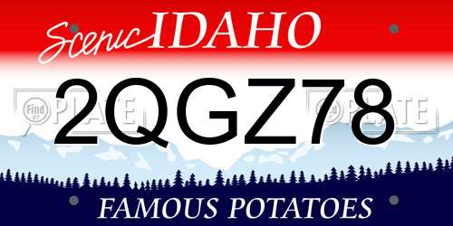 2QGZ78 Idaho License Plate