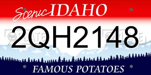 2QH2148 Idaho License Plate