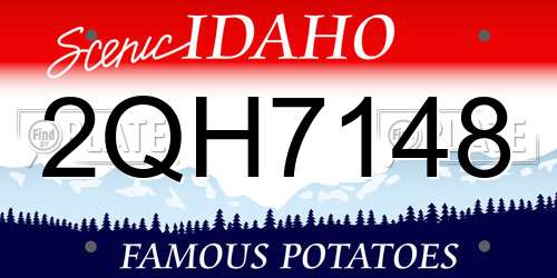 2QH7148 Idaho License Plate