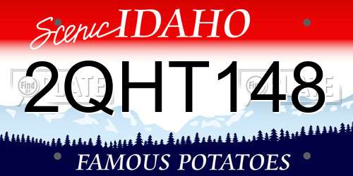 2QHT148 Idaho License Plate