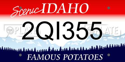 2QI355 Idaho License Plate