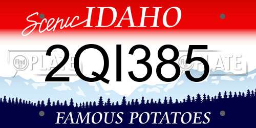2QI385 Idaho License Plate