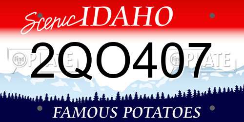 2QO407 Idaho License Plate