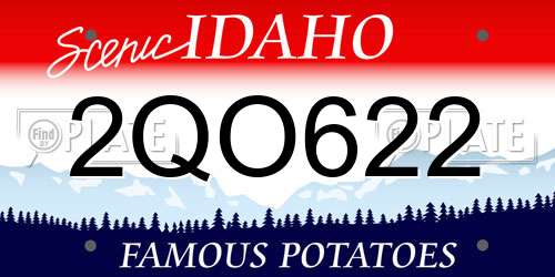 2QO622 Idaho License Plate