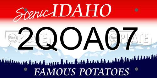 2QOA07 Idaho License Plate