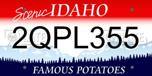 2QPL355 Idaho License Plate