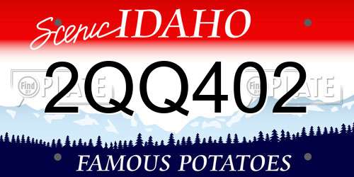 2QQ402 Idaho License Plate