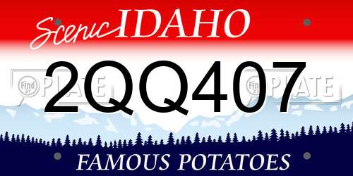 2QQ407 Idaho License Plate