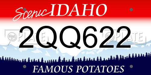 2QQ622 Idaho License Plate