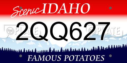 2QQ627 Idaho License Plate