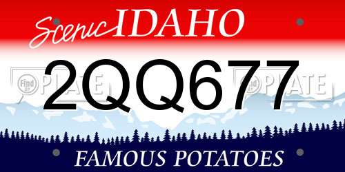 2QQ677 Idaho License Plate