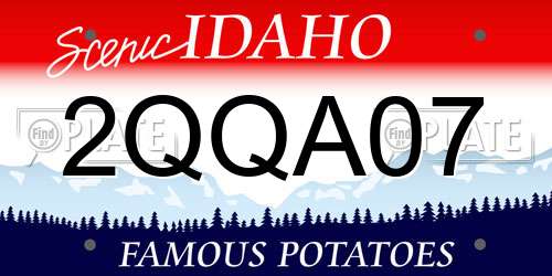 2QQA07 Idaho License Plate