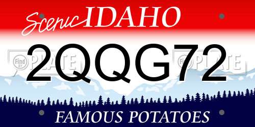 2QQG72 Idaho License Plate