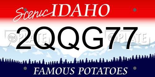 2QQG77 Idaho License Plate