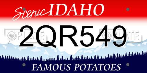 2QR549 Idaho License Plate