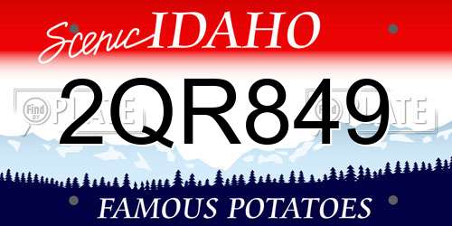 2QR849 Idaho License Plate