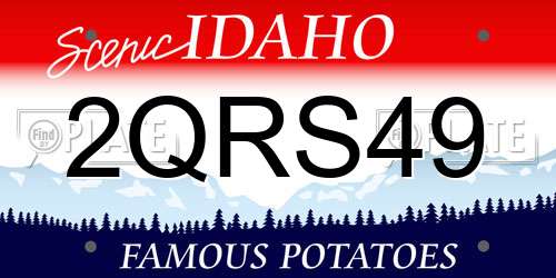 2QRS49 Idaho License Plate