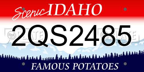 2QS2485 Idaho License Plate