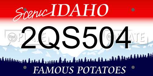 2QS504 Idaho License Plate