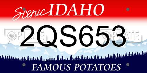 2QS653 Idaho License Plate