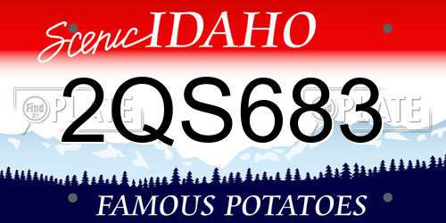 2QS683 Idaho License Plate
