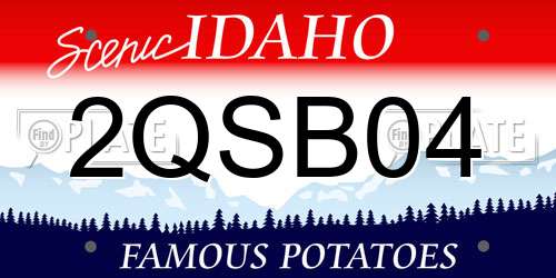 2QSB04 Idaho License Plate