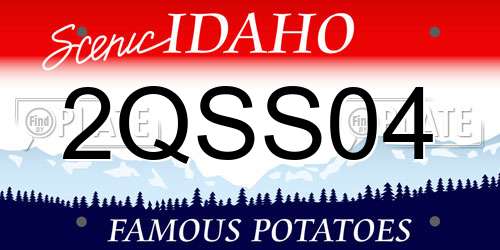 2QSS04 Idaho License Plate