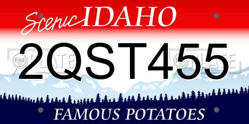2QST455 Idaho License Plate