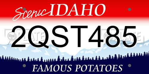 2QST485 Idaho License Plate