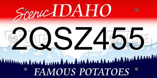 2QSZ455 Idaho License Plate