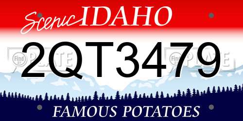 2QT3479 Idaho License Plate