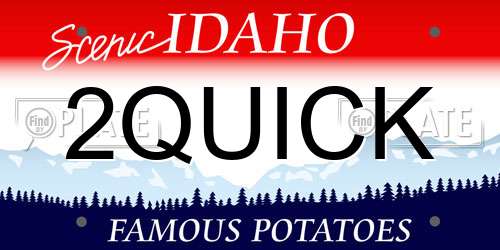 2QUICK Idaho License Plate