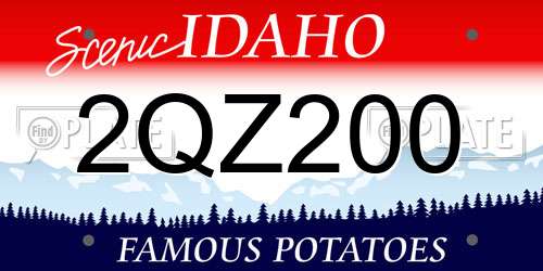 2QZ200 Idaho License Plate