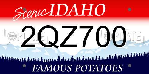 2QZ700 Idaho License Plate