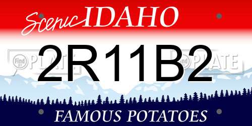 2R11B2 Idaho License Plate