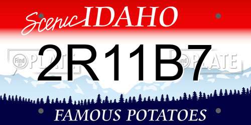 2R11B7 Idaho License Plate