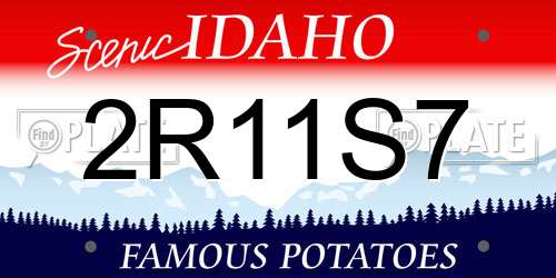 2R11S7 Idaho License Plate