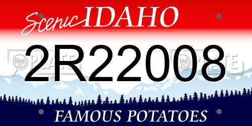 2R22008 Idaho License Plate