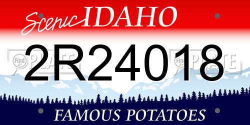 2R24018 Idaho License Plate