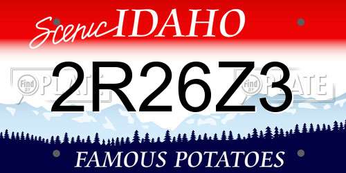 2R26Z3 Idaho License Plate