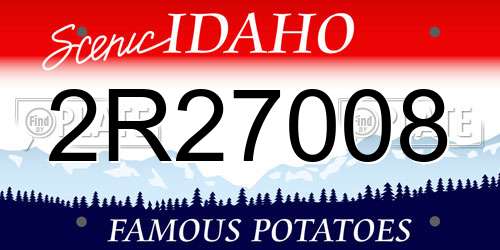 2R27008 Idaho License Plate