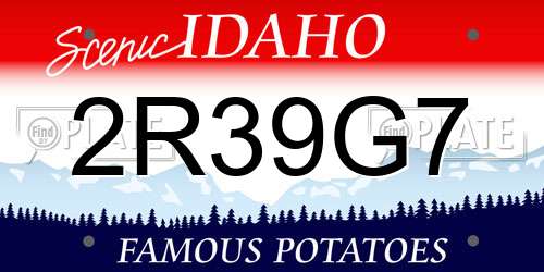 2R39G7 Idaho License Plate